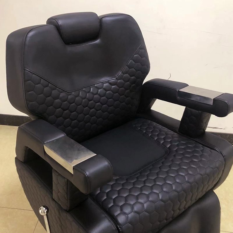 2024new Hydraulic Beauty Salon Hairdressing Professional Black Barber Chairs for Barbershop Metal Salon Furniture