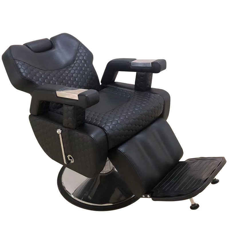 2024new Hydraulic Beauty Salon Hairdressing Professional Black Barber Chairs for Barbershop Metal Salon Furniture