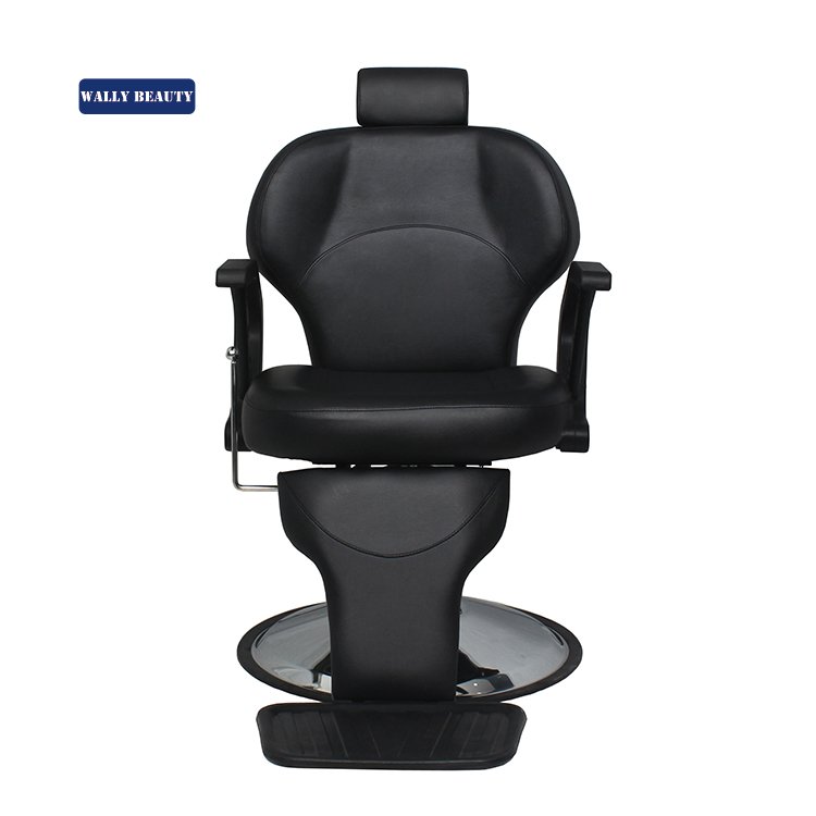 Wallybeauty wholesales salon furniture comfortable classic recinling style black barber chair