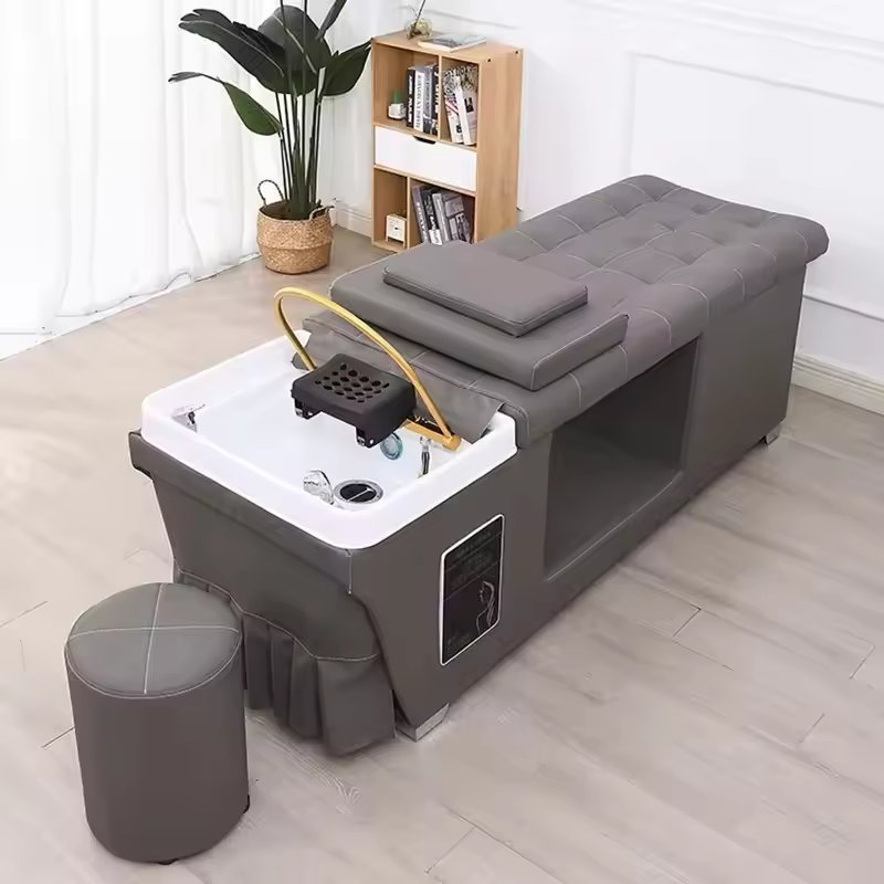 Hot Selling Professional Spa Massage Chair Comfortable Barber Shop Salon Furniture Modern Bedroom Use Black Basin Bathroom