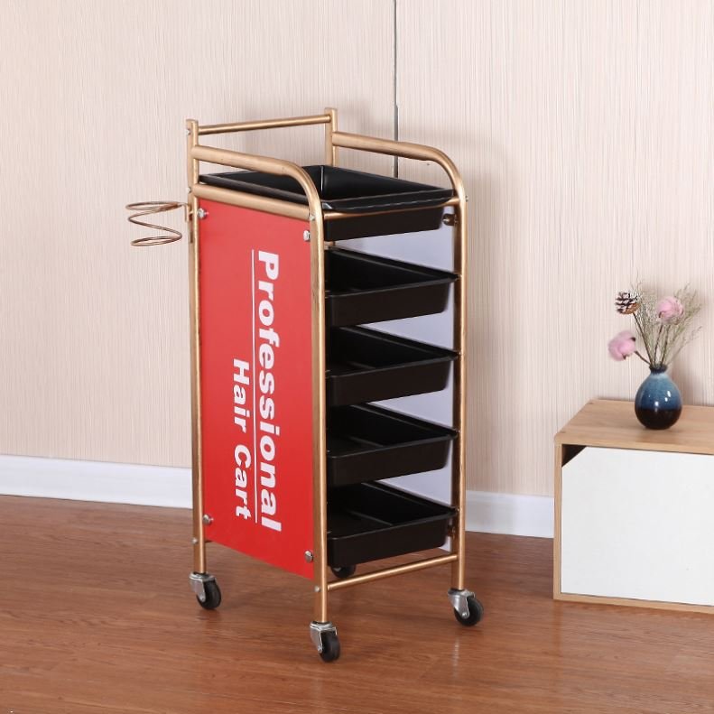 Practical Best Selling Salon Furniture Stylish Solid Hand Trolley Stainless Steel Tool Salon Trolley