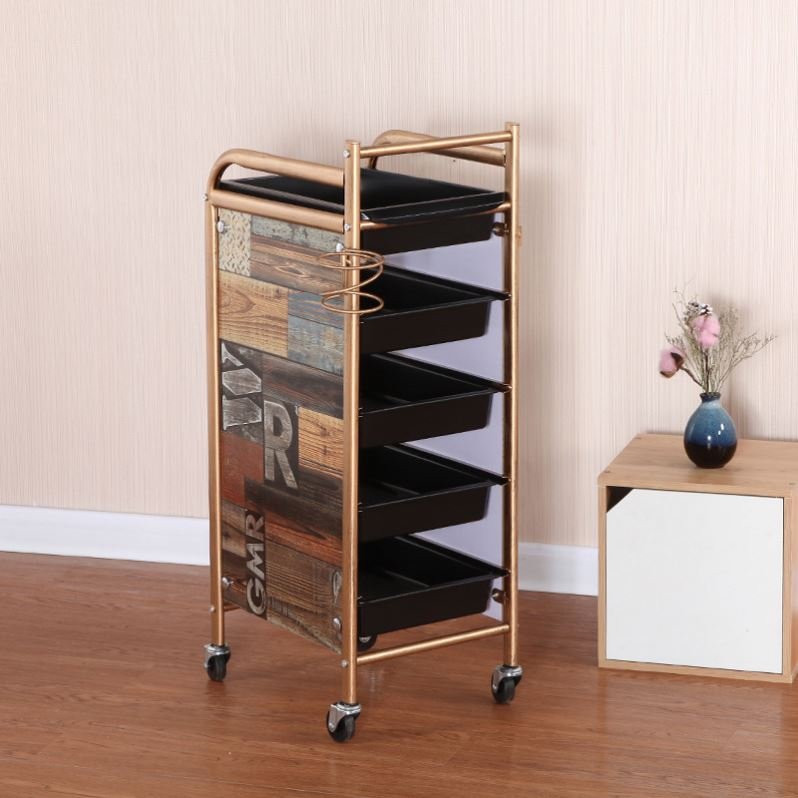 Practical Best Selling Salon Furniture Stylish Solid Hand Trolley Stainless Steel Tool Salon Trolley