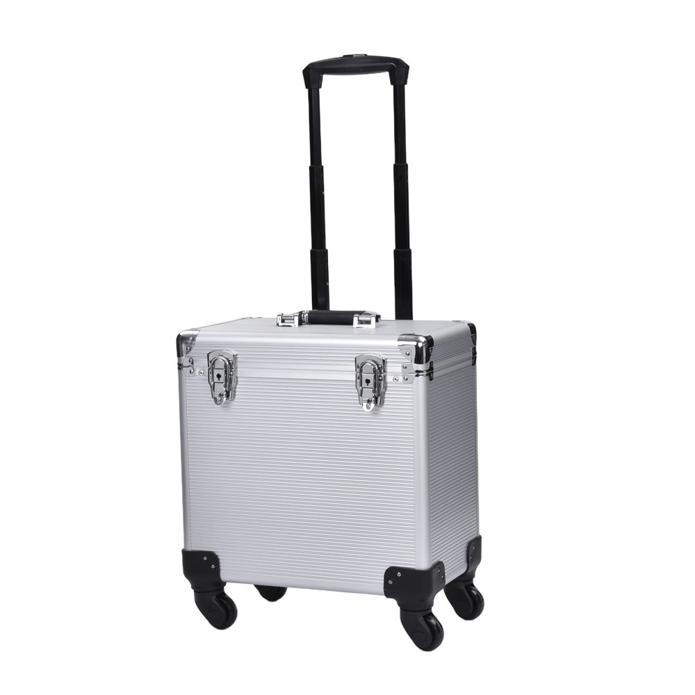 Custom Made High Quality Fashion Design Hair Salon Barber Aluminum Material Tool Case With Lock & Trolley