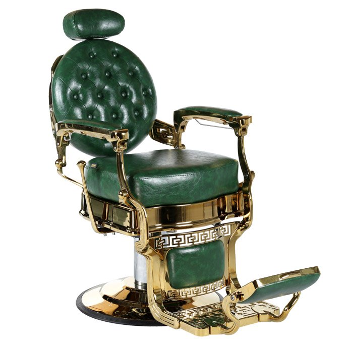 Barber Chair for Sale Heavy Hydraulic Salon Barber Chair Golden Hot Selling Antique Barber Chairs Gold Leather Wooden Packing