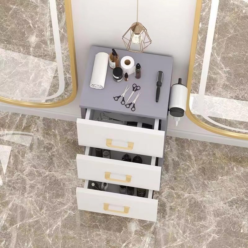 Professional 2024 White Rolling Barber Spa Facial Metal Hair Salon Beauty Salon Hairdressing Trolley Carts