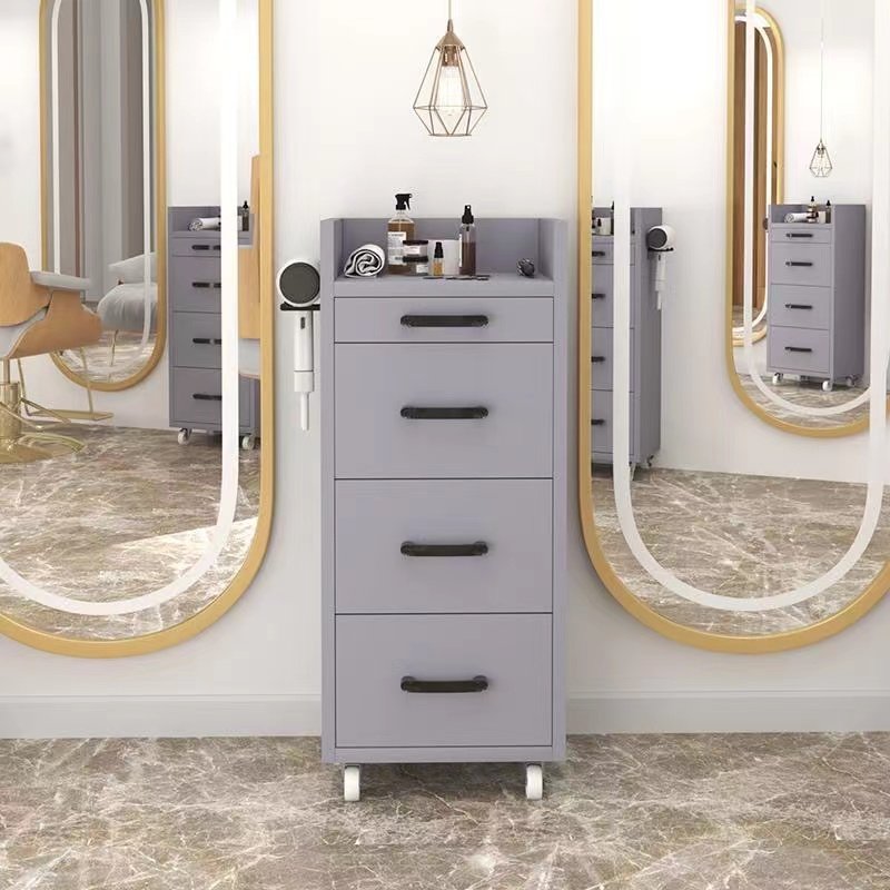 Professional 2024 White Rolling Barber Spa Facial Metal Hair Salon Beauty Salon Hairdressing Trolley Carts