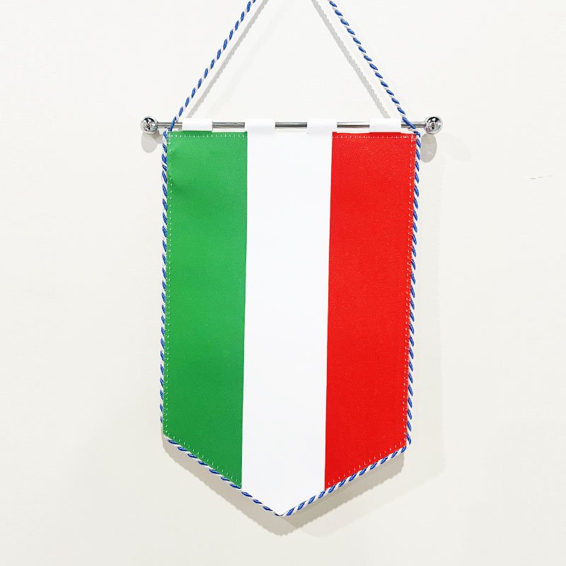 Aozhan International Events Double Sided Soccer Club Football Exchange Flags With Tassel