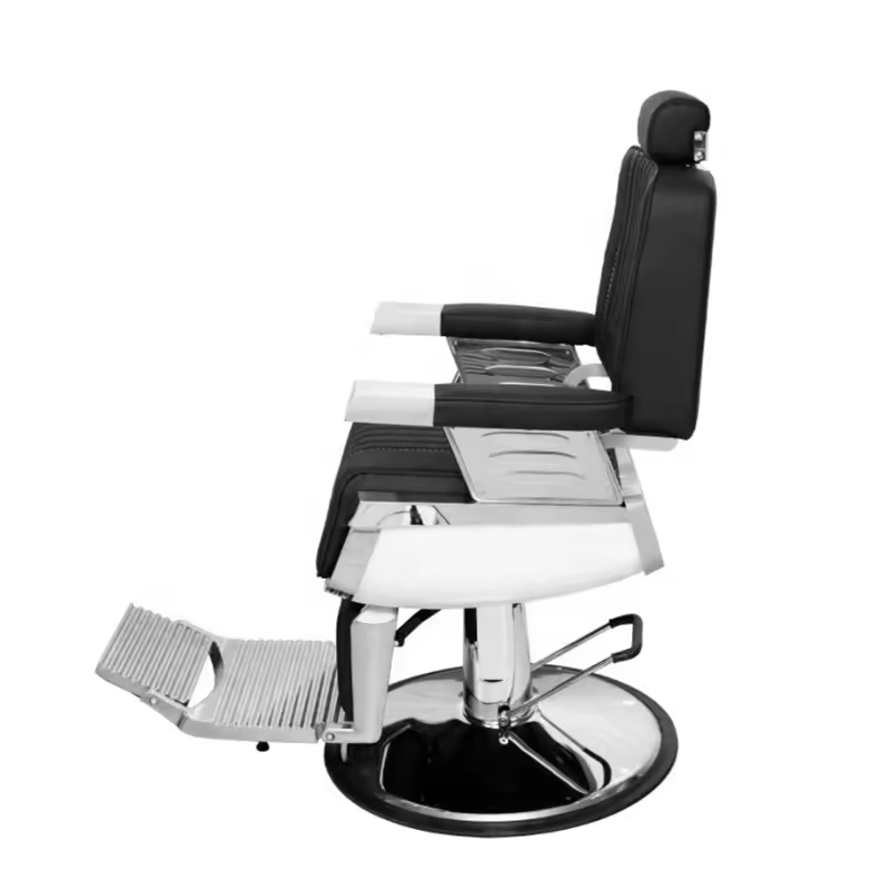 SW Belmont Barber Chair Reclining Leather Hairdressing Chair with Massage Feature for Salon or Home/Hotel Furniture