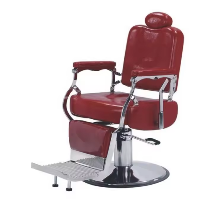 SW Belmont Barber Chair Reclining Leather Hairdressing Chair with Massage Feature for Salon or Home/Hotel Furniture