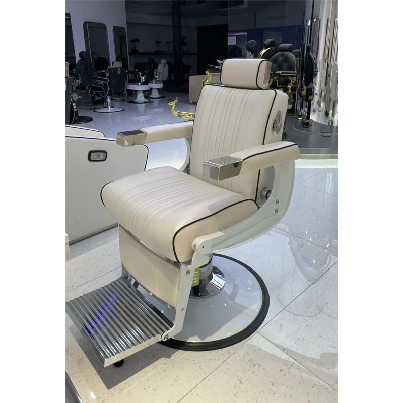 Modern High Quality Luxury Hydraulic Leather Black Beauty Hair Barber Shop Products Portable Metal Salon Barber Chair