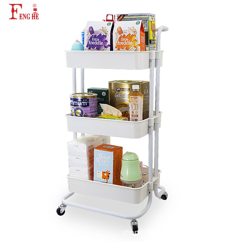 Wholesale White 3 Tier Hair Stylist Barber Furniture Beauty Spa Salon Trolley Cart