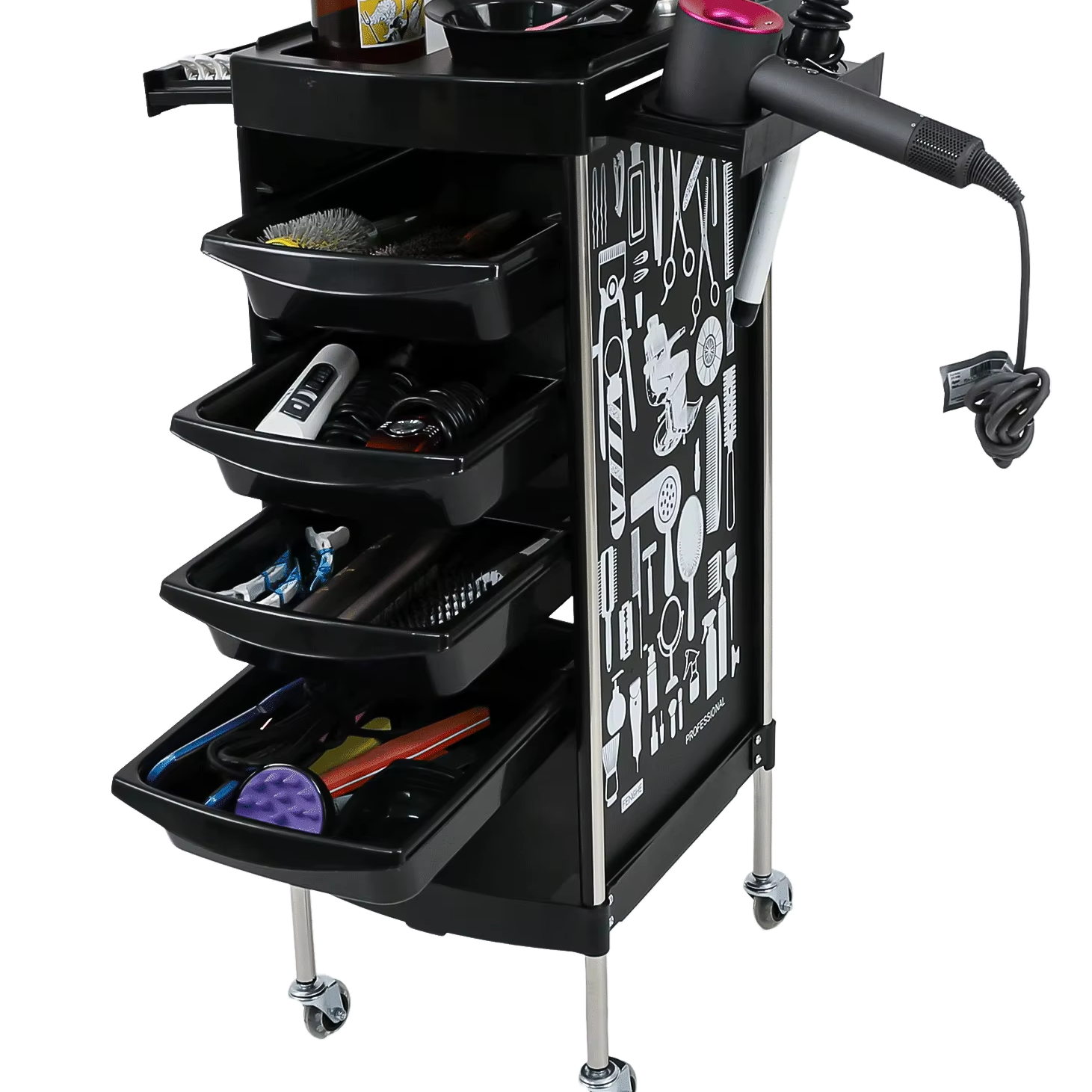 Wholesale barber supplies salon trolley with Cart handle for Beauty shop