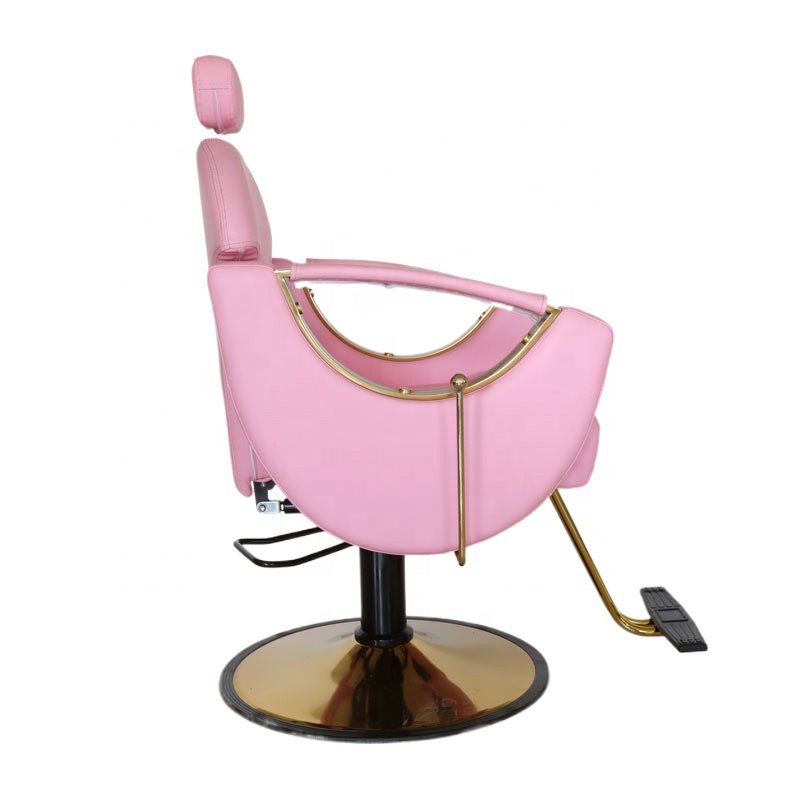 Modern hair salon furniture Beauty Makeup Styling Pink Salon Chair Hair barber chair takara belmont barber chair