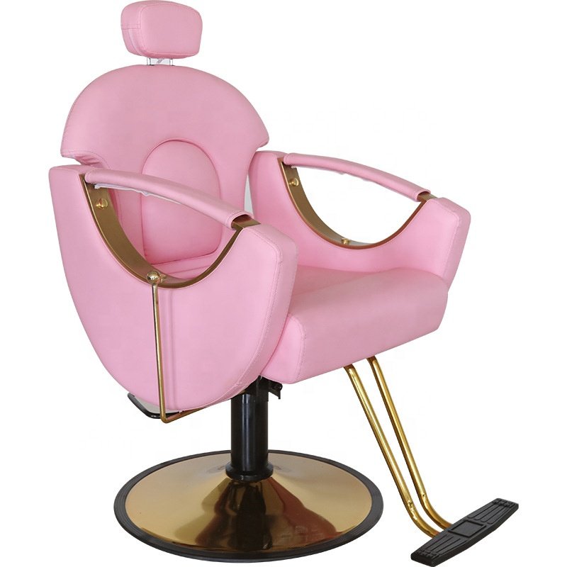 Modern hair salon furniture Beauty Makeup Styling Pink Salon Chair Hair barber chair takara belmont barber chair