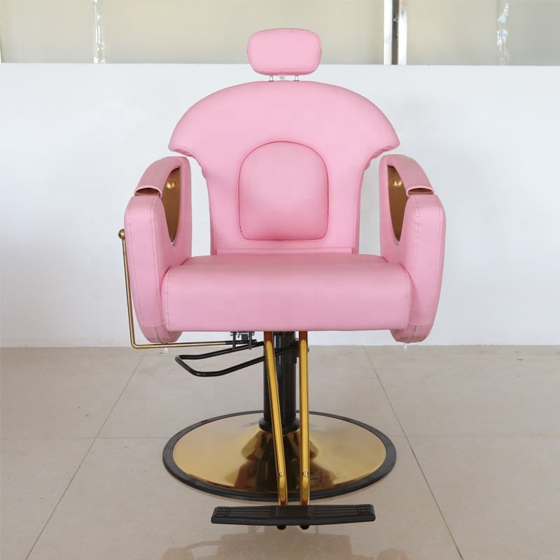 Modern hair salon furniture Beauty Makeup Styling Pink Salon Chair Hair barber chair takara belmont barber chair