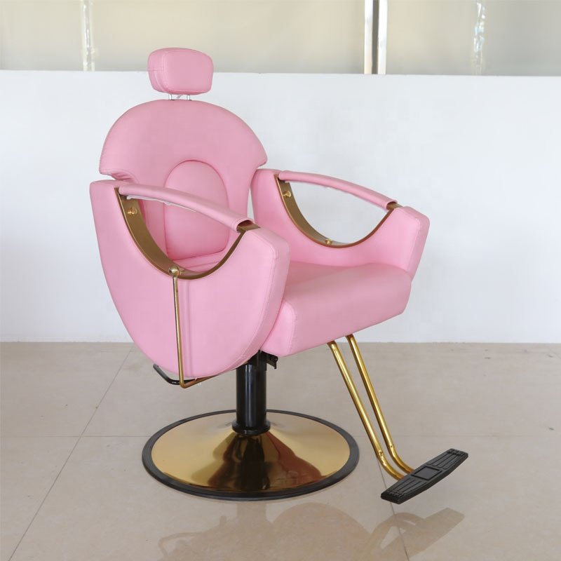 Modern hair salon furniture Beauty Makeup Styling Pink Salon Chair Hair barber chair takara belmont barber chair