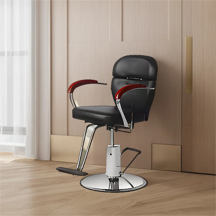 Ekintop Antique Beauty Salon Black Reclining Hydraulic Barber Chair Massage Chair Beauty Salon Chairs
