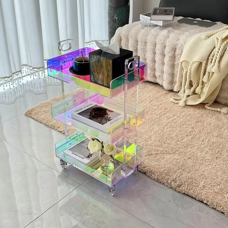 manufacturer high quality restaurant shopping mall Acrylic Serving cart