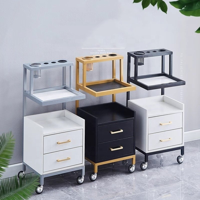 Youtai salon hair styling cart barber shop stools cabinet cart with wheels salon trolley factory sale