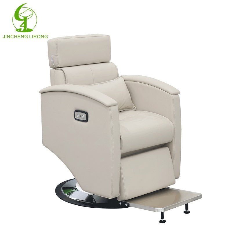 JINCHENG Wholesale Salon Portable Barber Chair Rotating Hair Styling Reclining Barber Chair Foot Operated Lifting 360 Degree