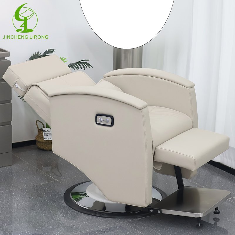JINCHENG Wholesale Salon Portable Barber Chair Rotating Hair Styling Reclining Barber Chair Foot Operated Lifting 360 Degree