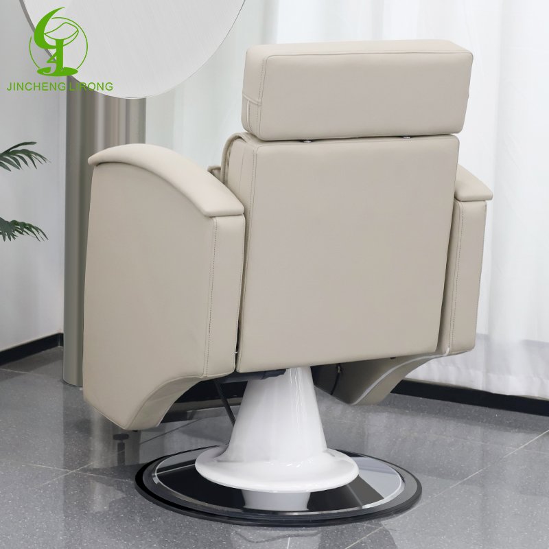 JINCHENG Wholesale Salon Portable Barber Chair Rotating Hair Styling Reclining Barber Chair Foot Operated Lifting 360 Degree