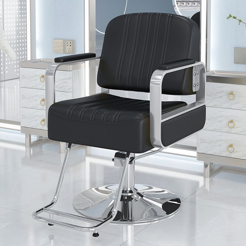 Hot Selling Hair Salon Furniture Stainless Steel Base Barber Chair Ergonomic Armchair With Footrest
