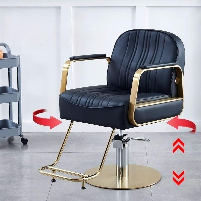 Hot Selling Hair Salon Furniture Stainless Steel Base Barber Chair Ergonomic Armchair With Footrest