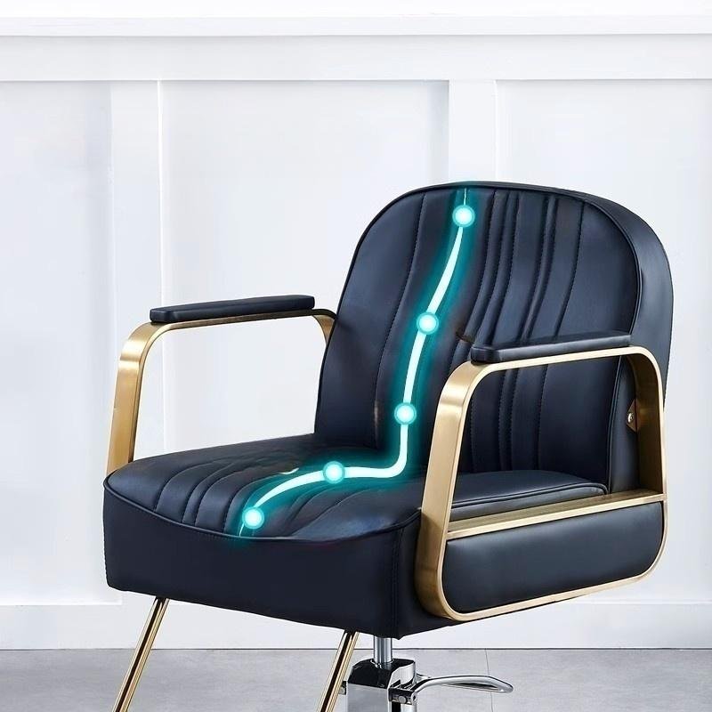 Hot Selling Hair Salon Furniture Stainless Steel Base Barber Chair Ergonomic Armchair With Footrest