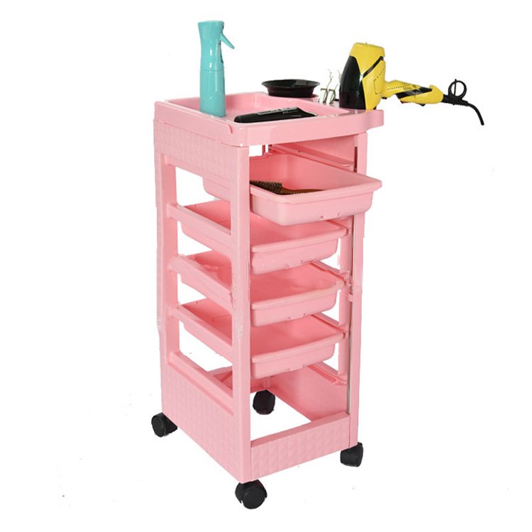 Salon Trolley Cart for Salon Station Space Saving Rolling Cart for Extra Storage - Hair Beauty Cart