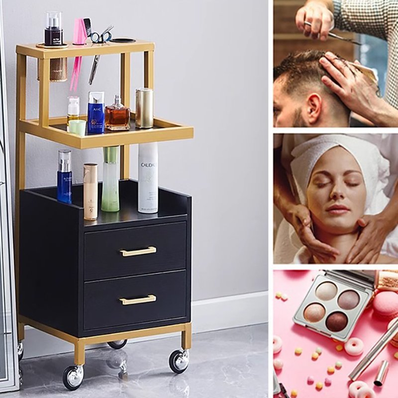 Portable hairdressing trolley beauty salon rolling storage cart cosmetic drawers salon furniture Barber Stool Organizer Cabinet