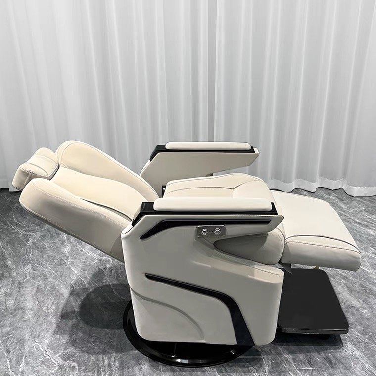 Jincheng salon equipment classic luxury barber shop lounge chair electric barber chair can rotate 360 degrees salon chair.