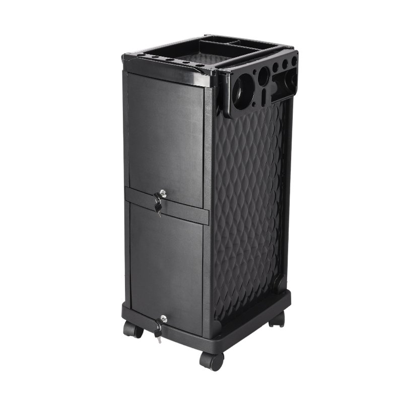 Deluxe Lockable Salon Trolley Modern Design Rolling Cart Organizer with Drawer for Hair Spa Hospital & Workshop Made of Plastic