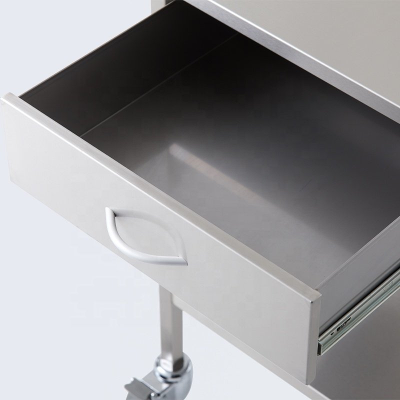 Meditroll MT01 Promote Sales Durable Stainless Steel Trolley On Wheels For Clinic