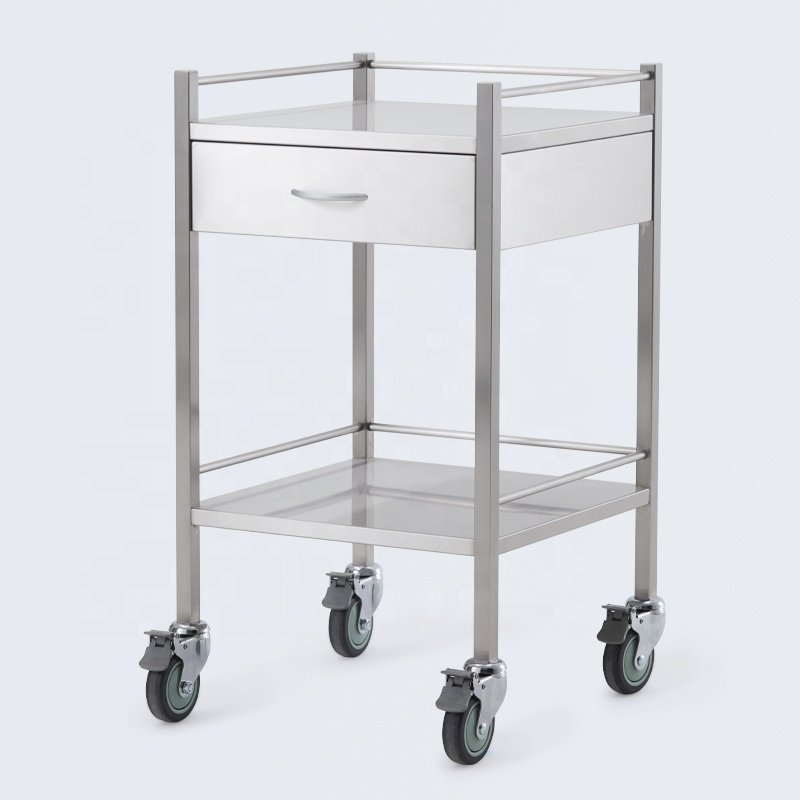 Meditroll MT01 Promote Sales Durable Stainless Steel Trolley On Wheels For Clinic