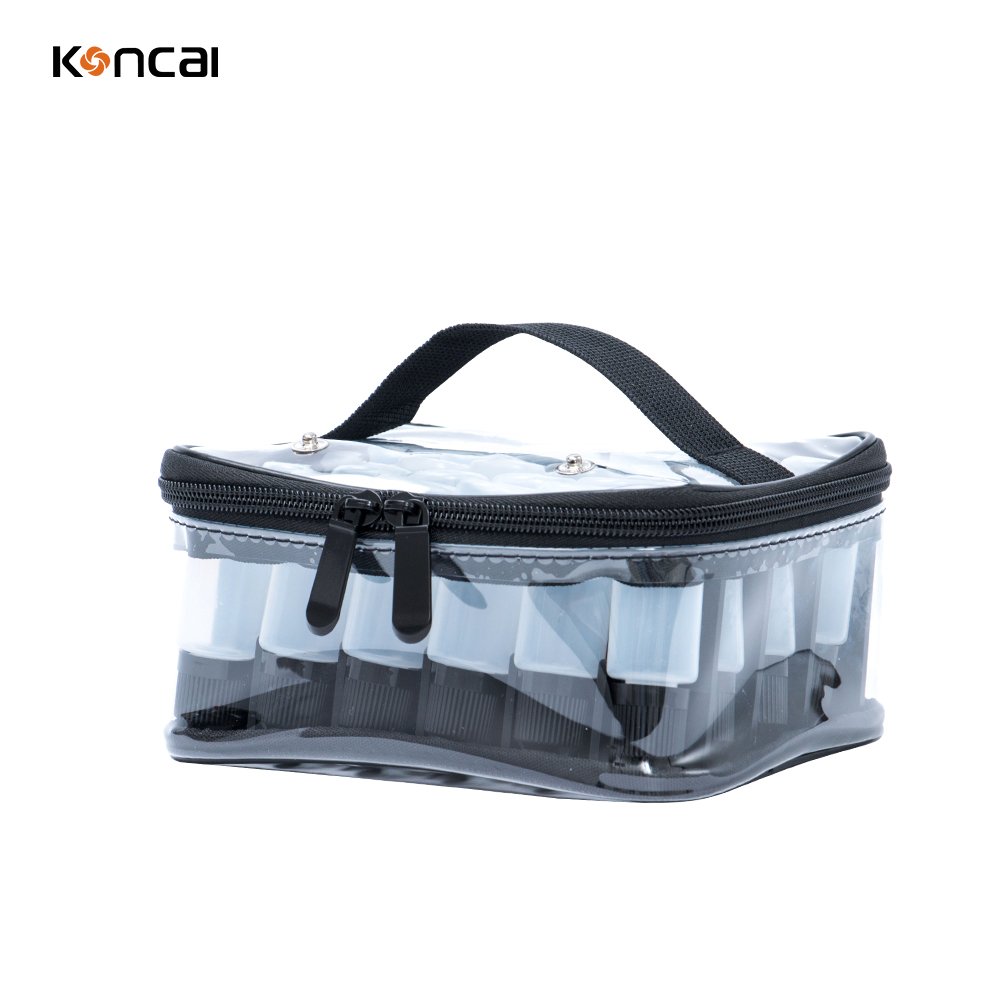 KONCAI Multifunctional Double Nail Table Customize Rolling Manicure Table Storage Nail Box Trolley Makeup Suitcase