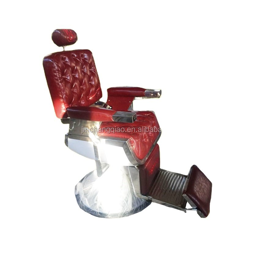High Quality AE-01 All-Steel Modern Luxury Barber Chair with Leather and Wood Hairdressing Equipment for Salons