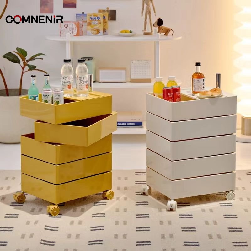Best Selling Salon Beauty plastic Trolley White MDF And Gold Metal Style Salon Furniture Hand Carts Trolleys For Sale