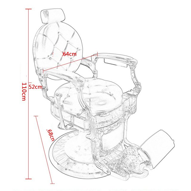 Retro Barber Chair Specification Hydraulic Kids Barber Chair European Style Salon Equipment Barber Chair