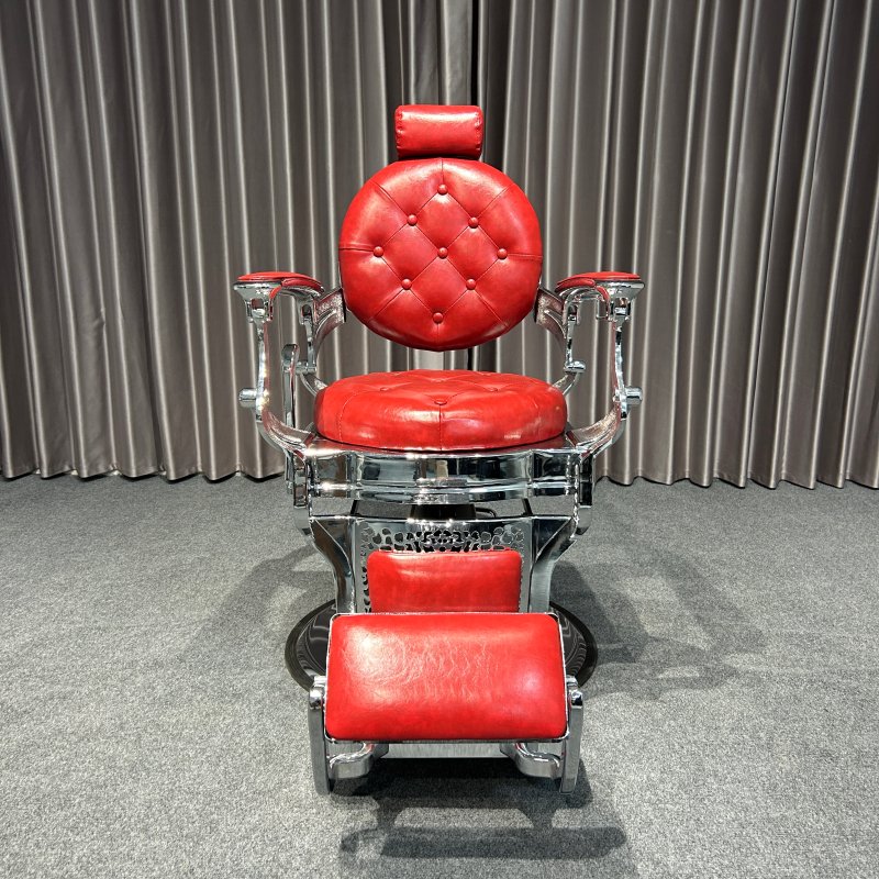 European Style Barber Chair Red Luxury beautiful Salon Equipment Salon Furniture Man's Salon Chair