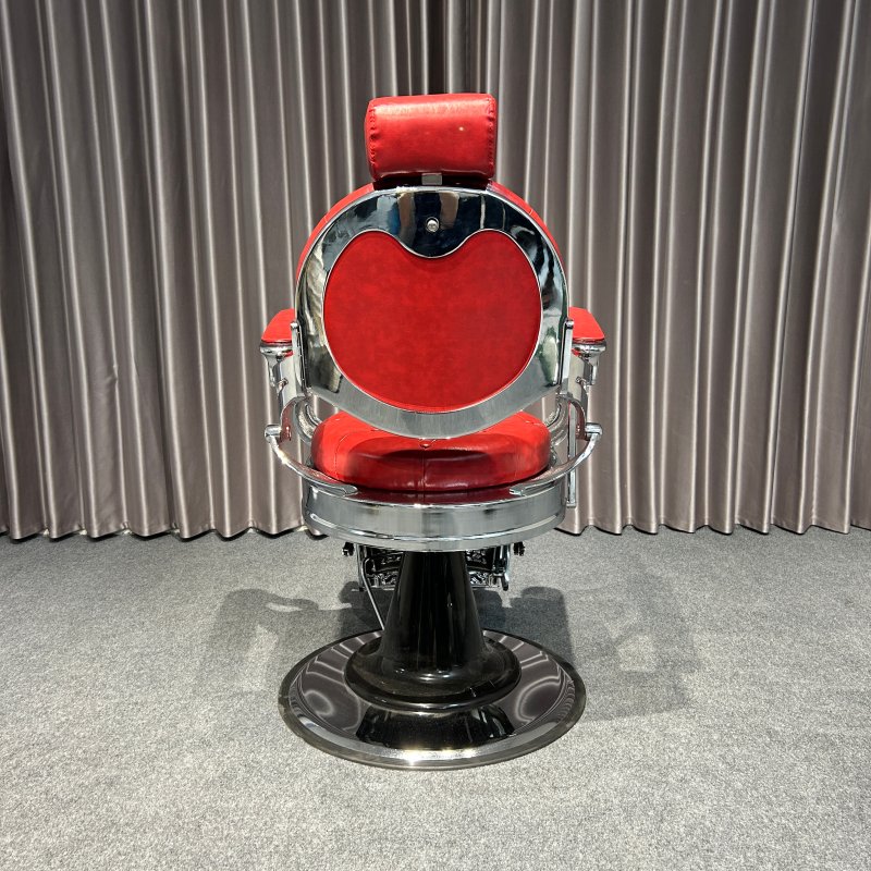 European Style Barber Chair Red Luxury beautiful Salon Equipment Salon Furniture Man's Salon Chair