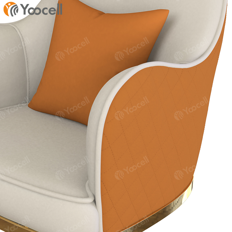 Yoocell 2022 salon equipment beauty saloon furniture yellow color styling chair salon hair modern barber chair with pillow