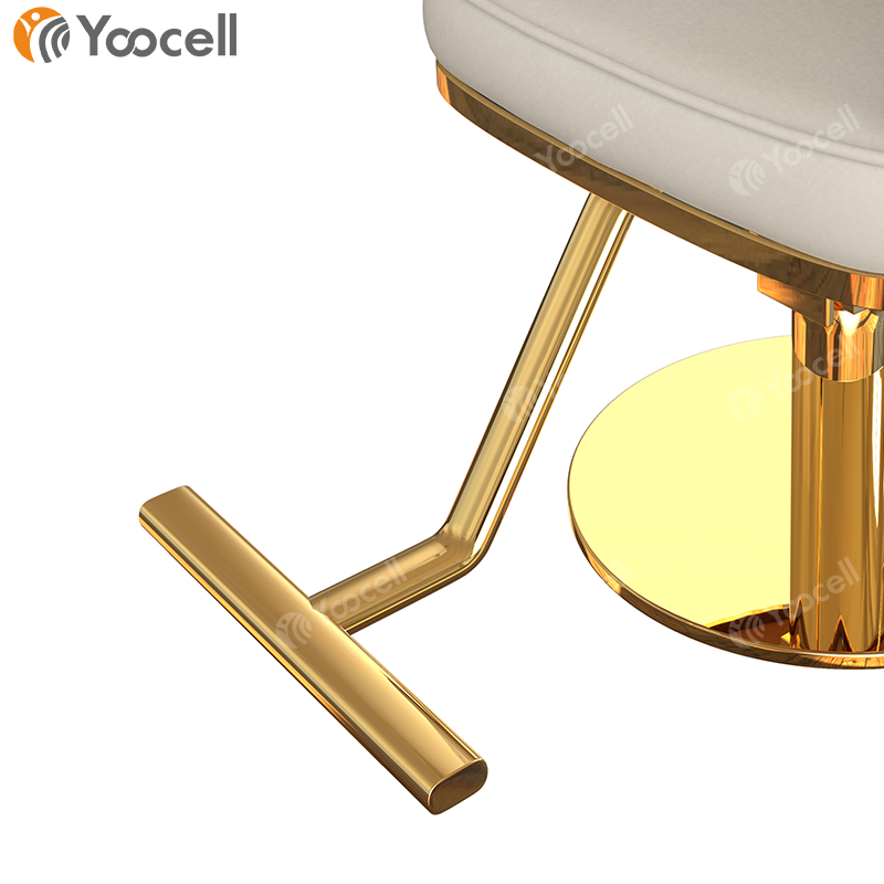 Yoocell 2022 salon equipment beauty saloon furniture yellow color styling chair salon hair modern barber chair with pillow