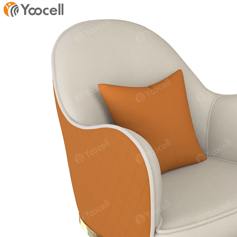 Yoocell 2022 salon equipment beauty saloon furniture yellow color styling chair salon hair modern barber chair with pillow