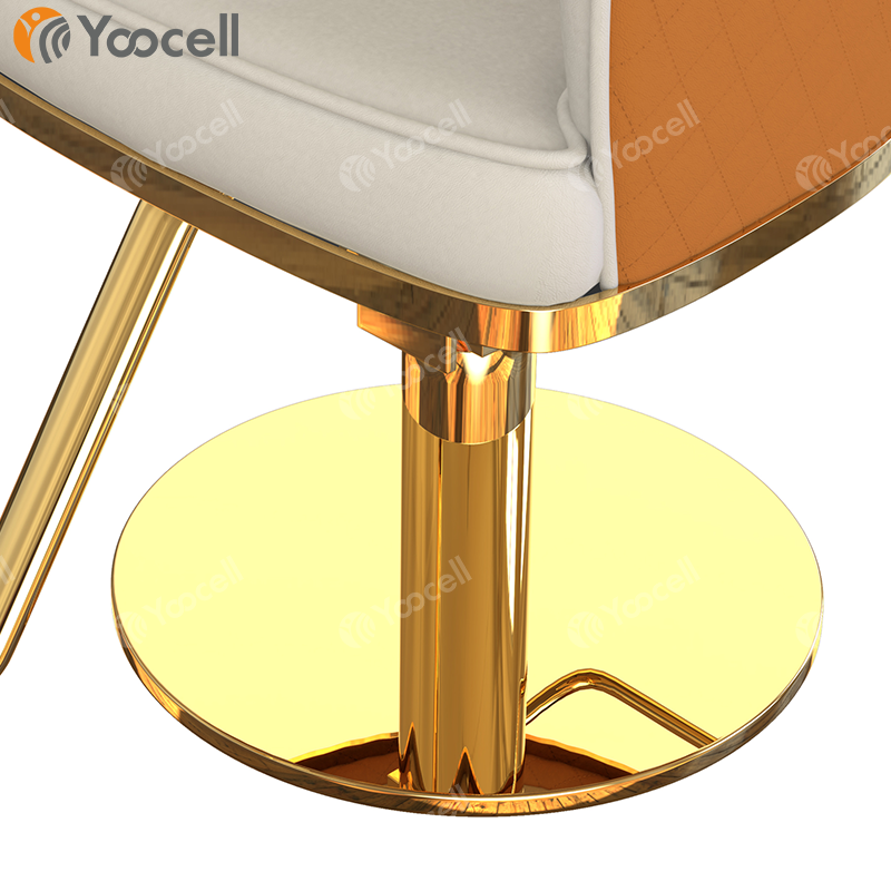 Yoocell 2022 salon equipment beauty saloon furniture yellow color styling chair salon hair modern barber chair with pillow