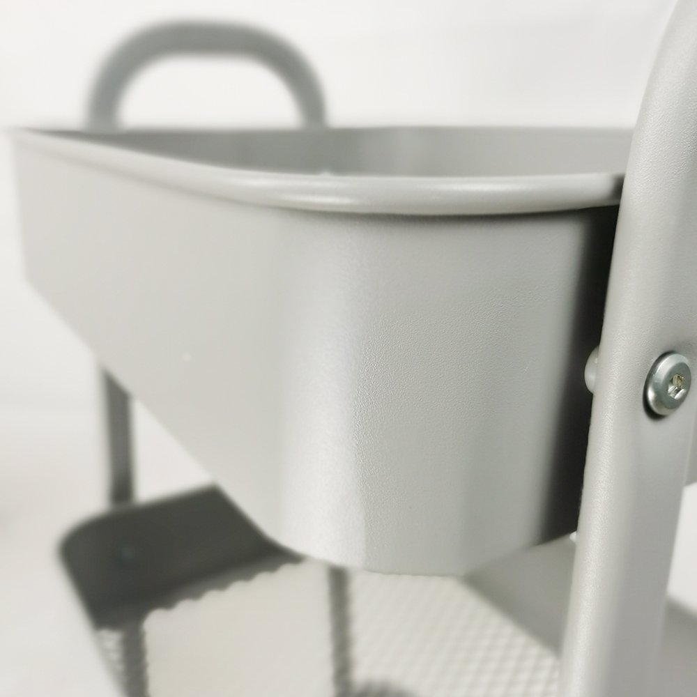 Home Kitchen Bathroom Salon 3 Tiers Movable Metal Tools Iron Rolling Trolley Serving Storage Cart Salon Trolley Cart