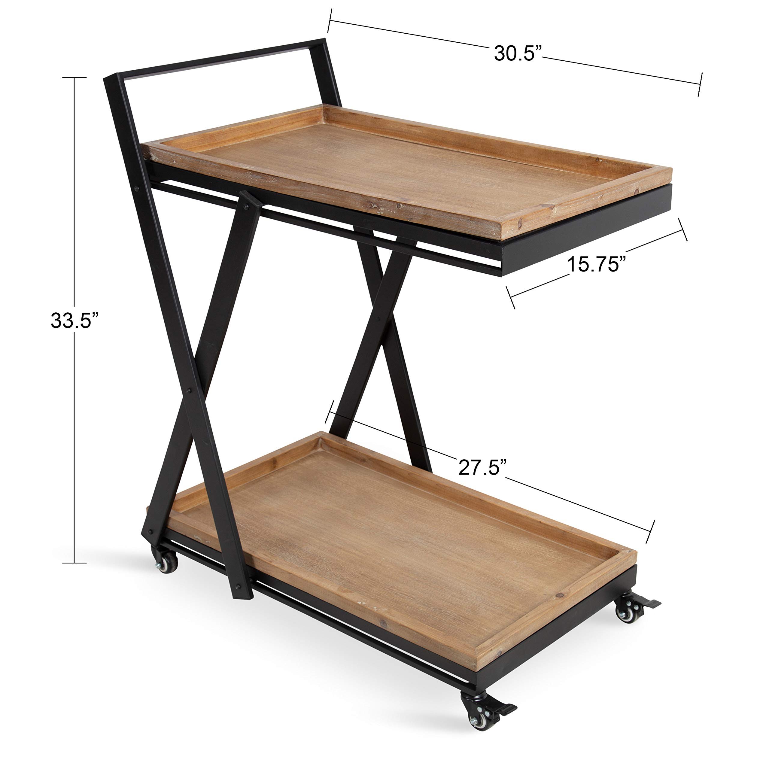 Dining room hand luxury steel wood service cart 2 tier 4 wheeled food liquor trolley Versatile Serving Cart Style Bar Cart