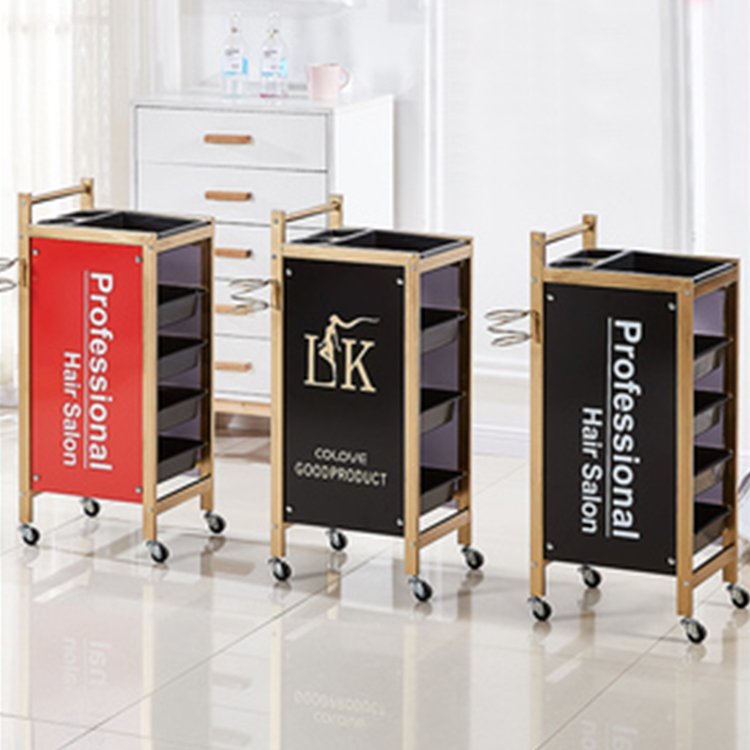 3 Tier Rolling Minimalist 4 Wheels Salon Trolley Cart Tools Cart cheap trolley salon carts wholesale salon trolley hairdressing