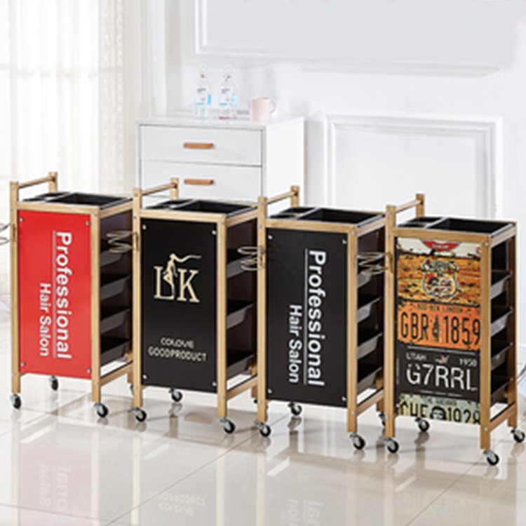 3 Tier Rolling Minimalist 4 Wheels Salon Trolley Cart Tools Cart cheap trolley salon carts wholesale salon trolley hairdressing