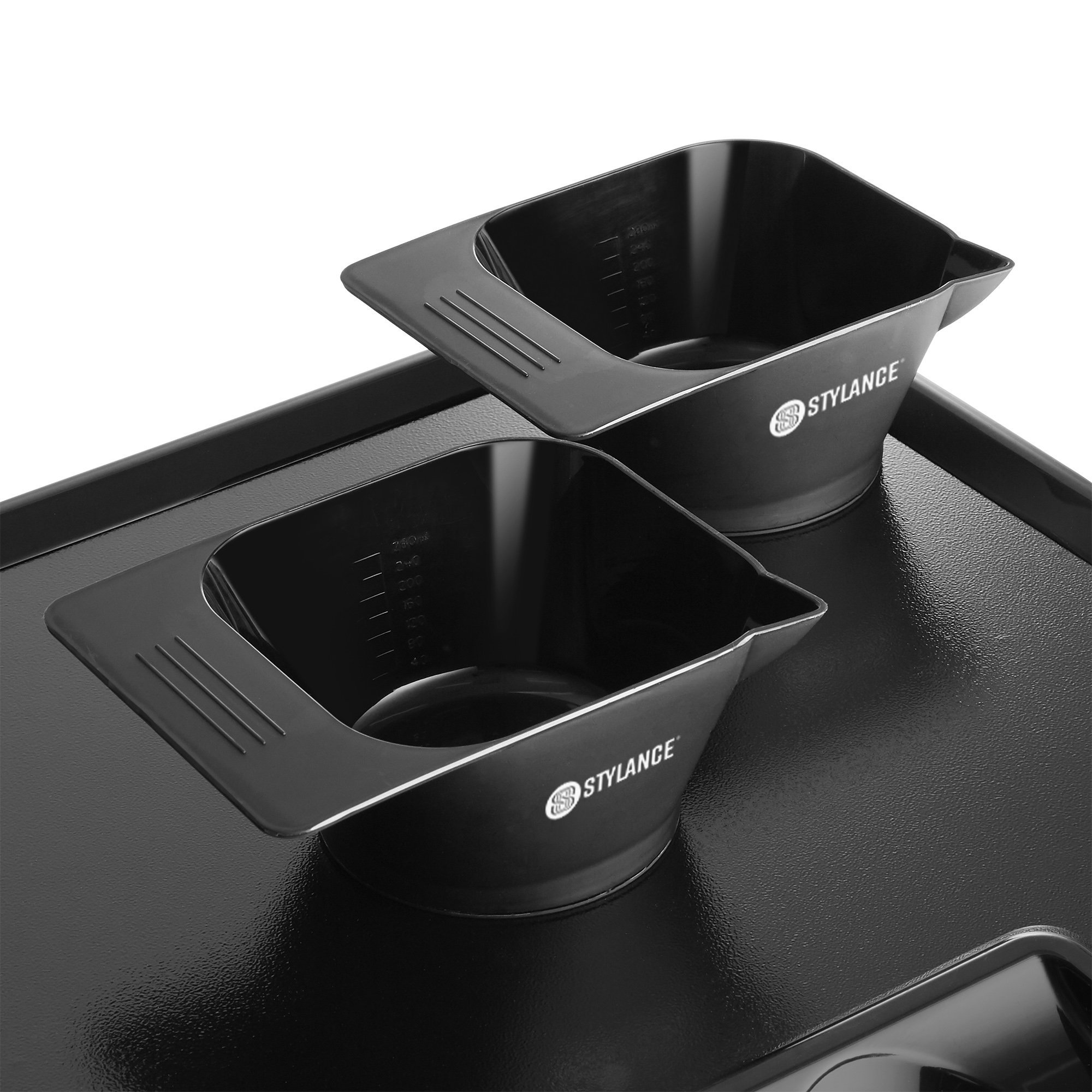 Salon Folding Tray Color Service Tray - Folding Hair Stylist Color Cart with Drawer and 2 Magnetic Bowls